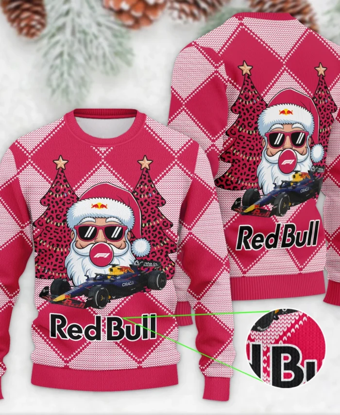 Santa Pinetree Car Red Bull Racing Formula 1 - Ugly Sweater BLVAF1220925A25RBR