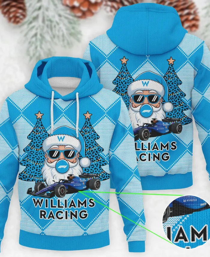 Santa Pinetree Car Williams Formula 1 - Knitted Hoodie BLVAF12209250A25WIL