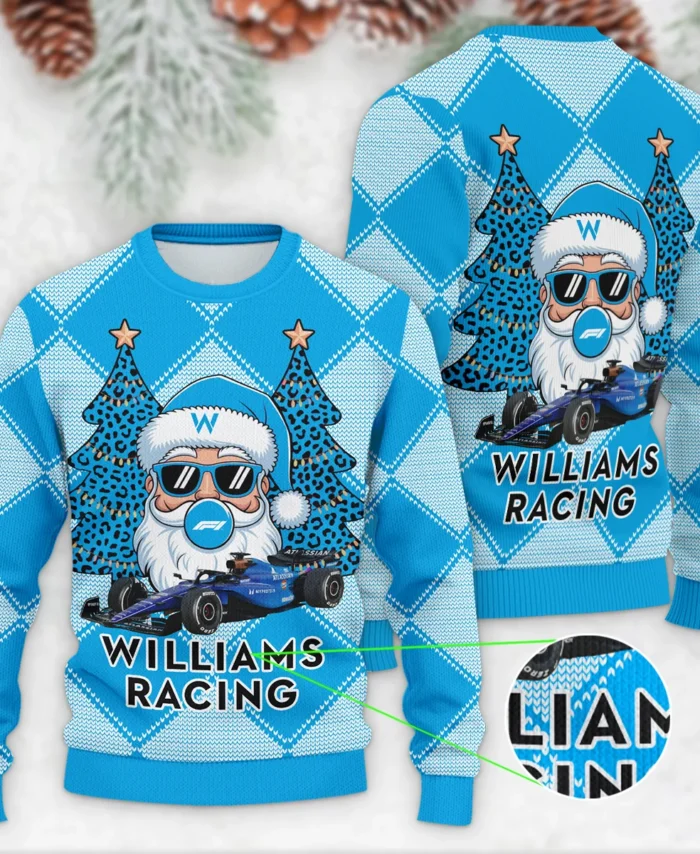 Santa Pinetree Car Williams Formula 1 - Ugly Sweater BLVAF1220925A25WIL