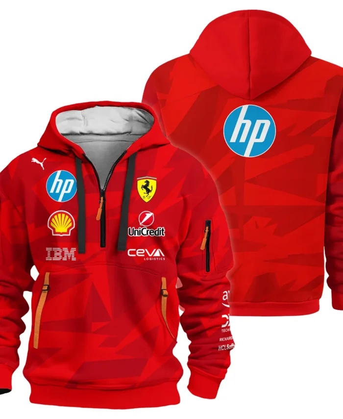 Scuderia Ferrari 2025 F1 20 Years of Red Racing Suit Hoodie Half Zip BLVAFRR281125A3HDF