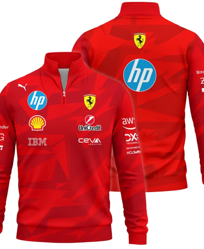 Scuderia Ferrari 2025 F1 20 Years of Red Racing Suit Quarter-Zip Sweatshirt BLVAFRR281125A3QZS