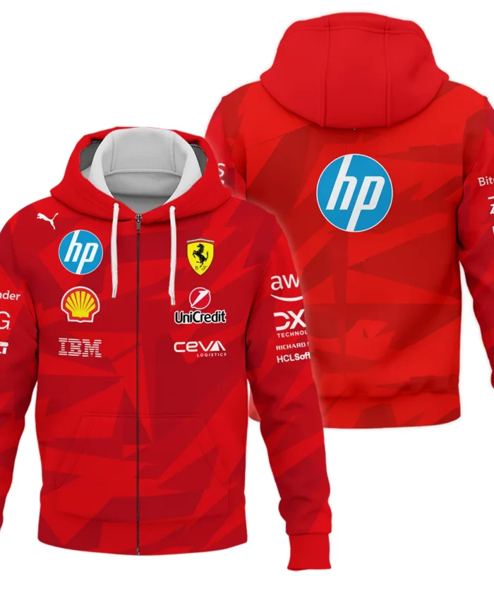 Scuderia Ferrari 2025 F1 20 Years of Red Racing Suit Zipper Hoodie BLVAFRR281125A3ZHD