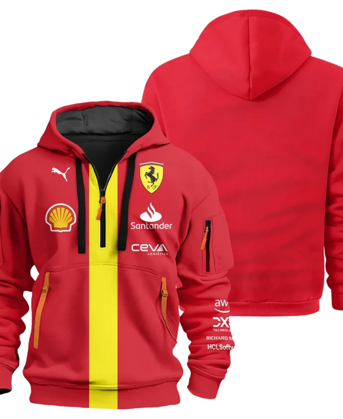 Scuderia Ferrari Racing F1 Exclusive Logo Hoodie Half Zip BLF1R19325A33HZ