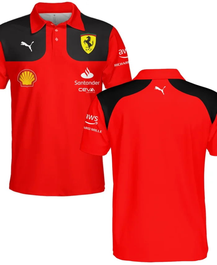 Scuderia Ferrari Racing F1 Polo Shirt All Over Prints BLF1R19325A2PL