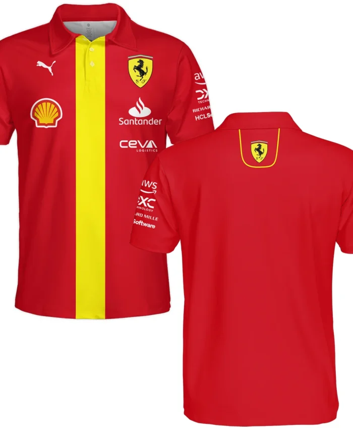 Scuderia Ferrari Racing F1 Polo Shirt All Over Prints BLF1R19325A3PL