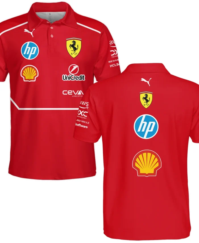 Scuderia Ferrari Racing F1 Polo Shirt All Over Prints BLF1R19325A5PL