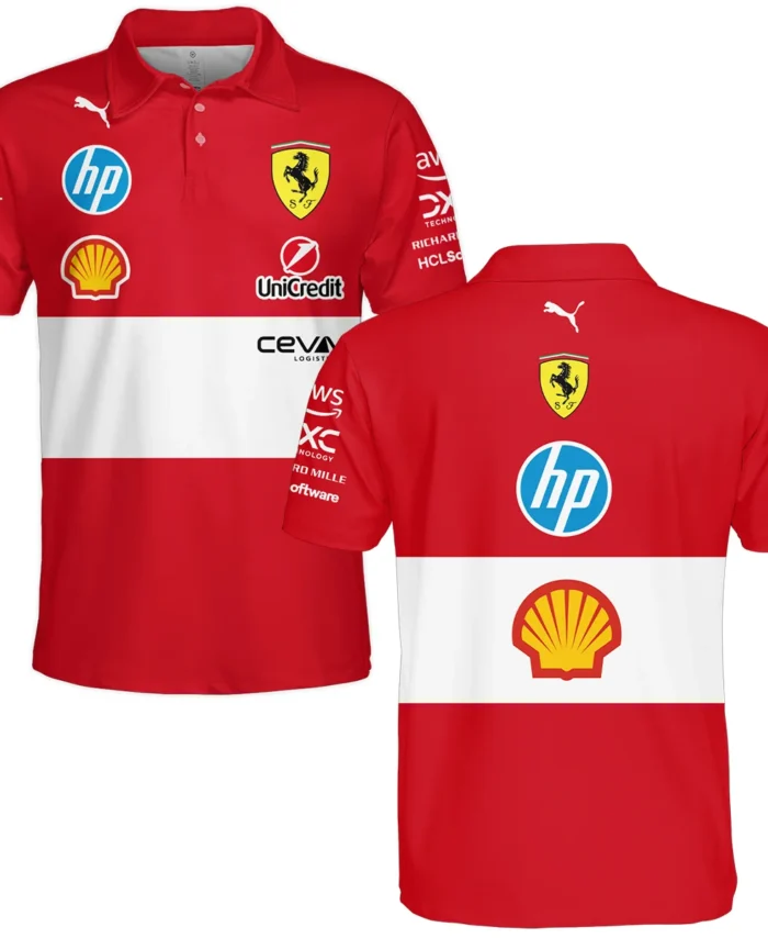 Scuderia Ferrari Racing F1 Polo Shirt All Over Prints BLF1R19325A6PL
