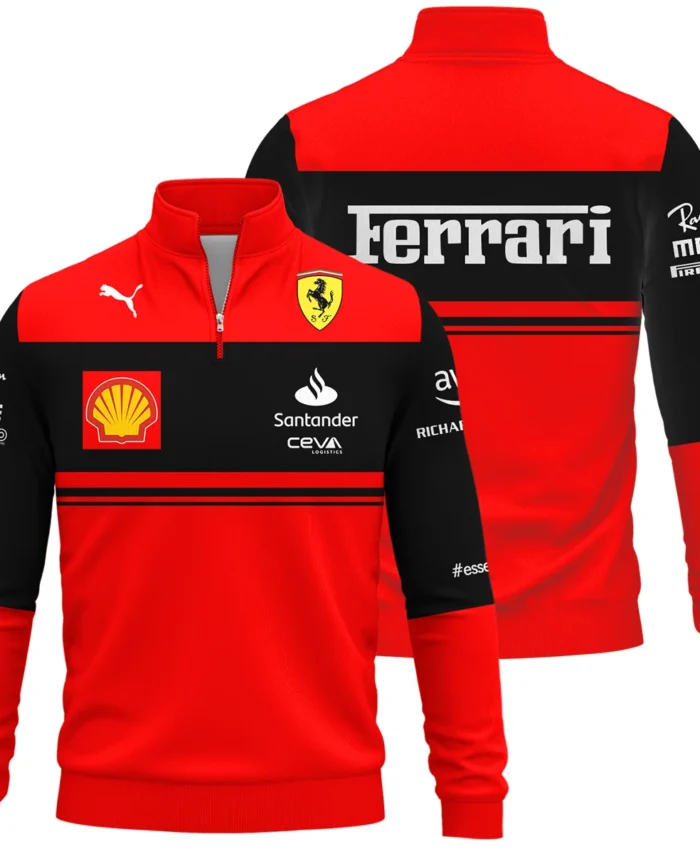 Scuderia Ferrari Racing F1 Quarter-Zip Sweatshirt All Over Prints BLF1R19325A1QTZ