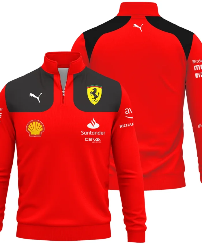 Scuderia Ferrari Racing F1 Quarter-Zip Sweatshirt All Over Prints BLF1R19325A2QTZ
