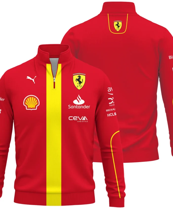 Scuderia Ferrari Racing F1 Quarter-Zip Sweatshirt All Over Prints BLF1R19325A3QTZ