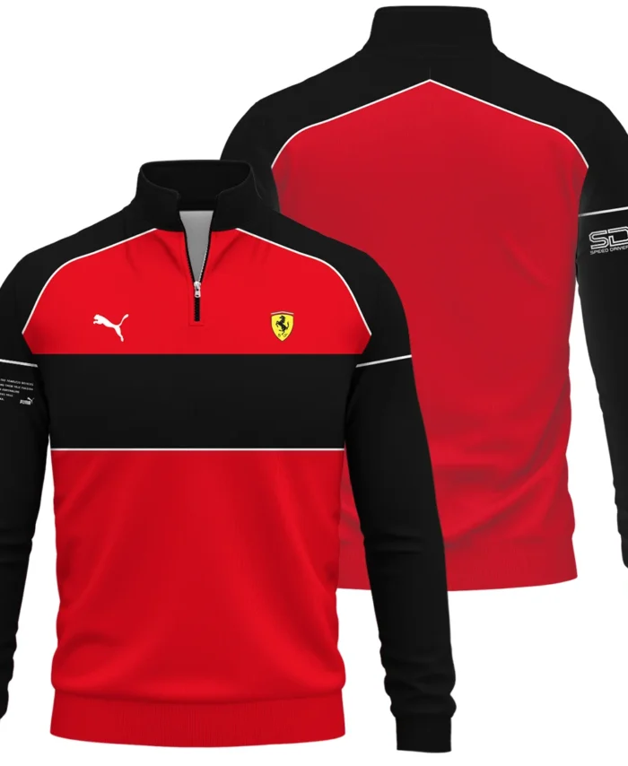 Scuderia Ferrari Racing F1 Quarter-Zip Sweatshirt All Over Prints BLF1R19325A4QTZ