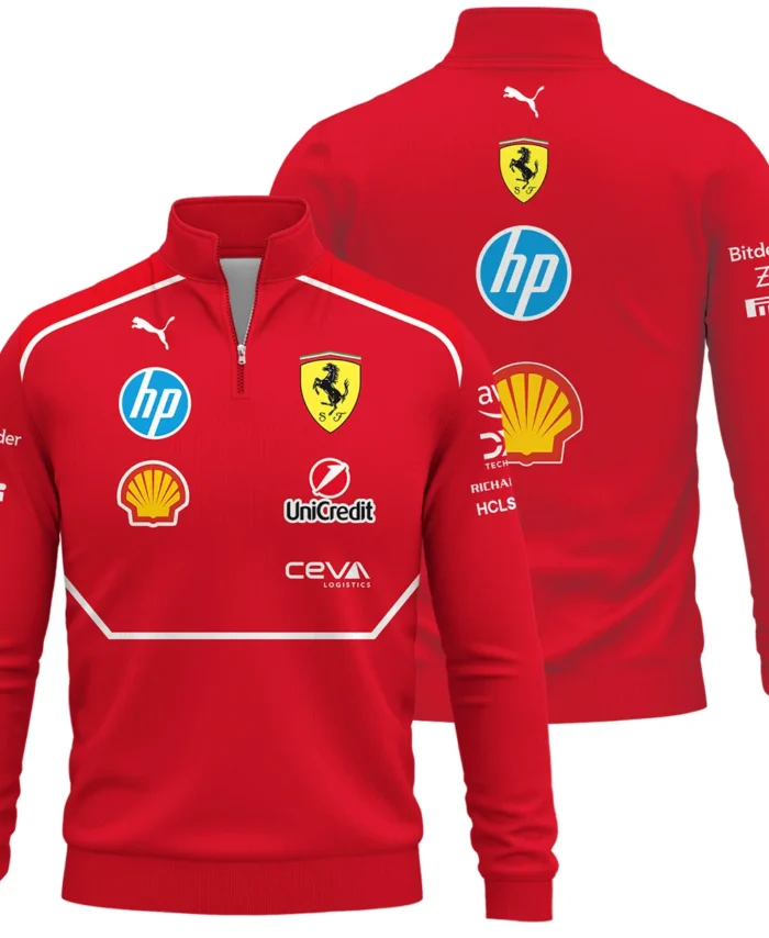Scuderia Ferrari Racing F1 Quarter-Zip Sweatshirt All Over Prints BLF1R19325A5QTZ