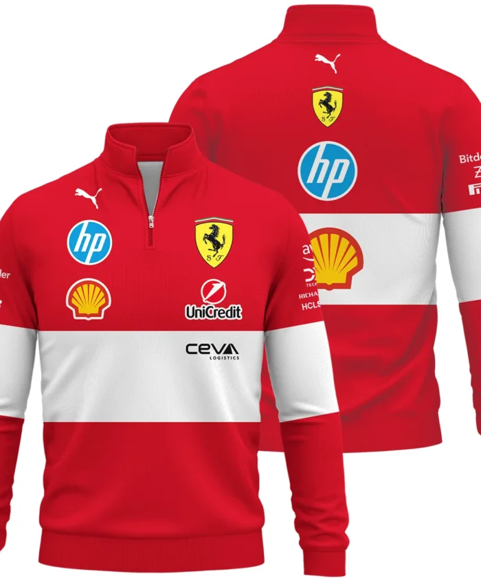 Scuderia Ferrari Racing F1 Quarter-Zip Sweatshirt All Over Prints BLF1R19325A6QTZ