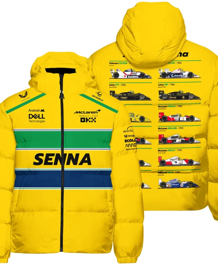 Senna x McLaren - Exclusive Down & Puffer Jackets Featuring His Iconic Liveries BLF13625A5HCJ