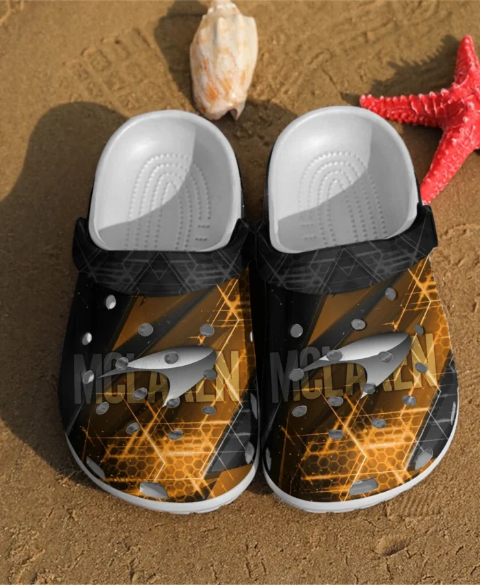 Silver McLaren F1 Crocs - Waterproof Odor-resistant Antimicrobial BLMCL8425A23