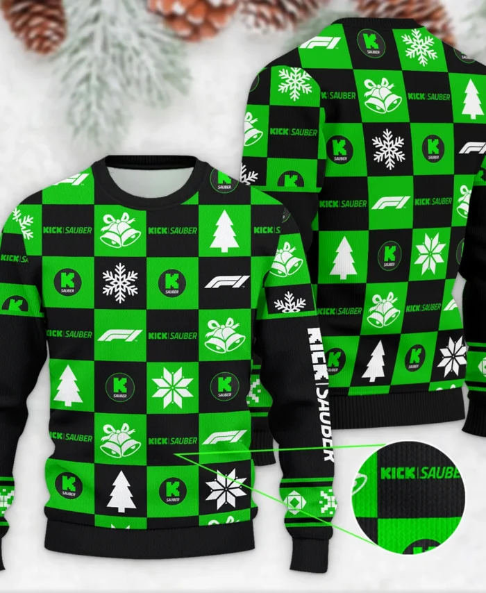 Square Pattern Kick Sauber Formula 1 - Ugly Sweater BLVAF1220925A33KS
