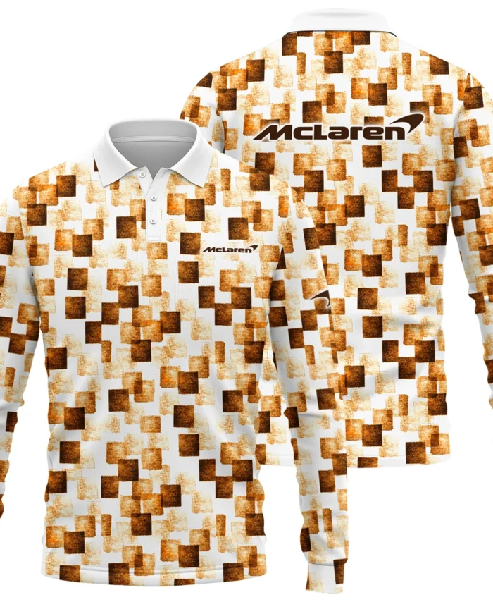 Square Pattern McLaren F1 - Long Polo Shirt BLMCL201025A2LPL