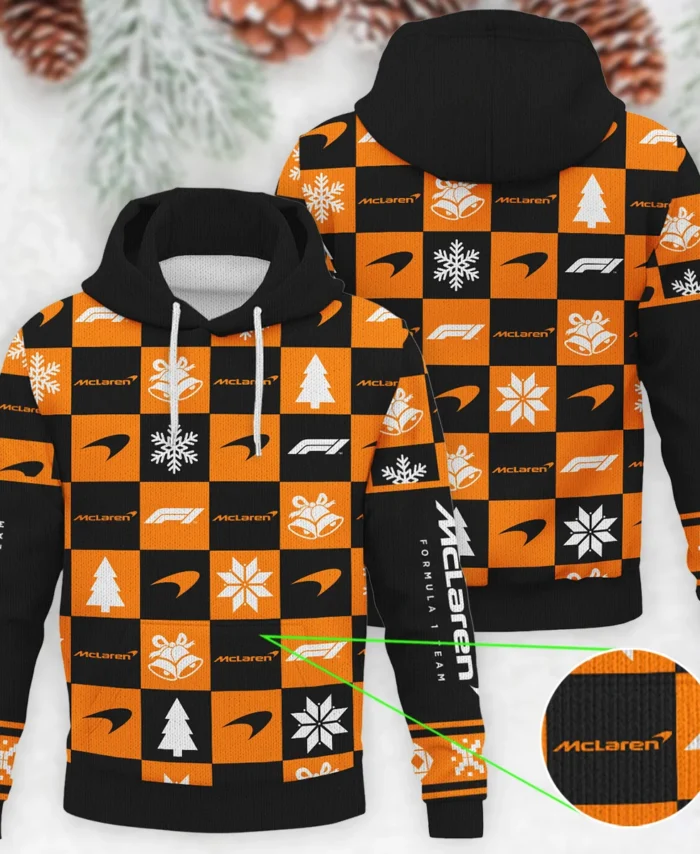 Square Pattern McLaren Formula 1 - Knitted Hoodie BLVAF12209250A33MCL