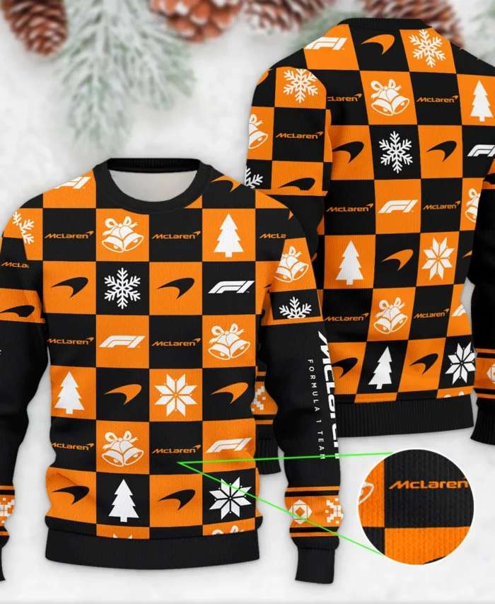 Square Pattern McLaren Formula 1 - Ugly Sweater BLVAF1220925A33MCL