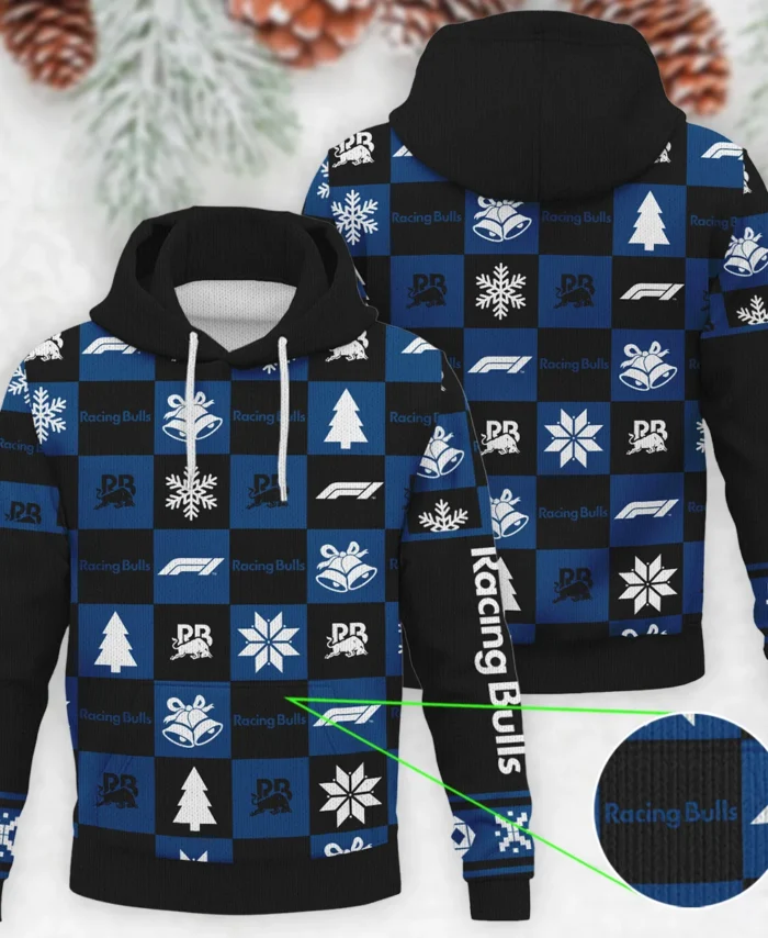 Square Pattern Racing Bulls Formula 1 - Knitted Hoodie BLVAF12209250A33RAC