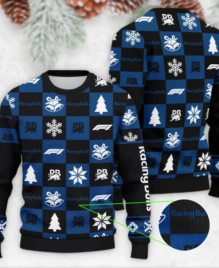 Square Pattern Racing Bulls Formula 1 - Ugly Sweater BLVAF1220925A33RAC