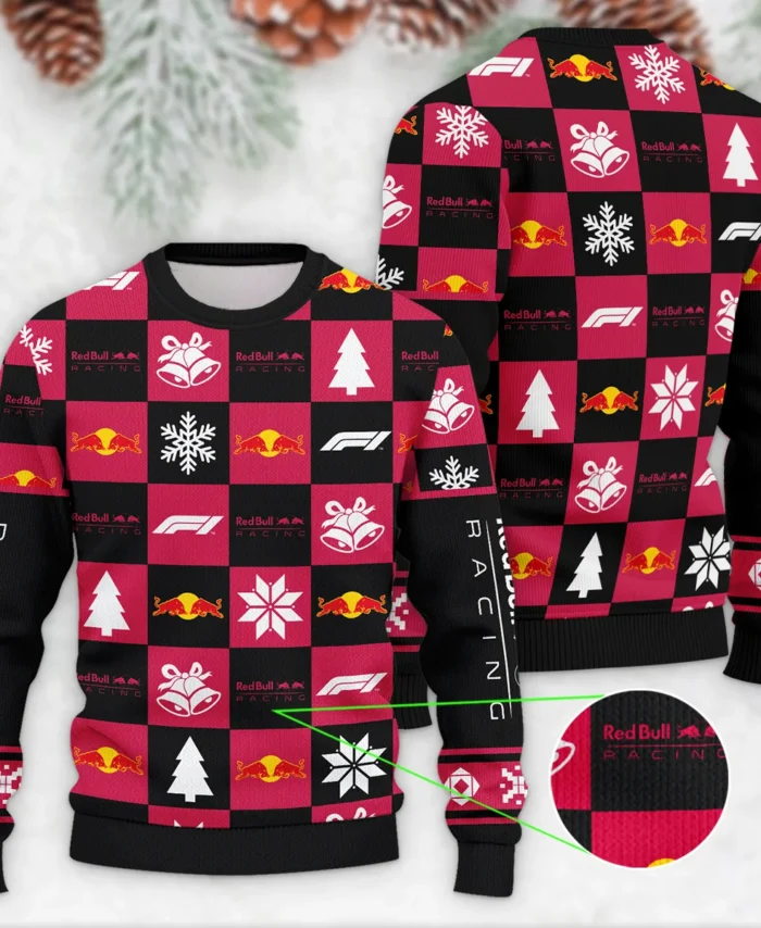 Square Pattern Red Bull Racing Formula 1 - Ugly Sweater BLVAF1220925A33RBR