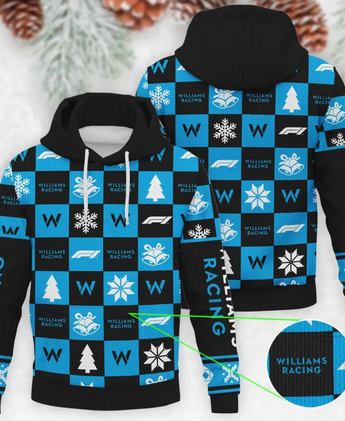 Square Pattern Williams Formula 1 - Knitted Hoodie BLVAF12209250A33WIL