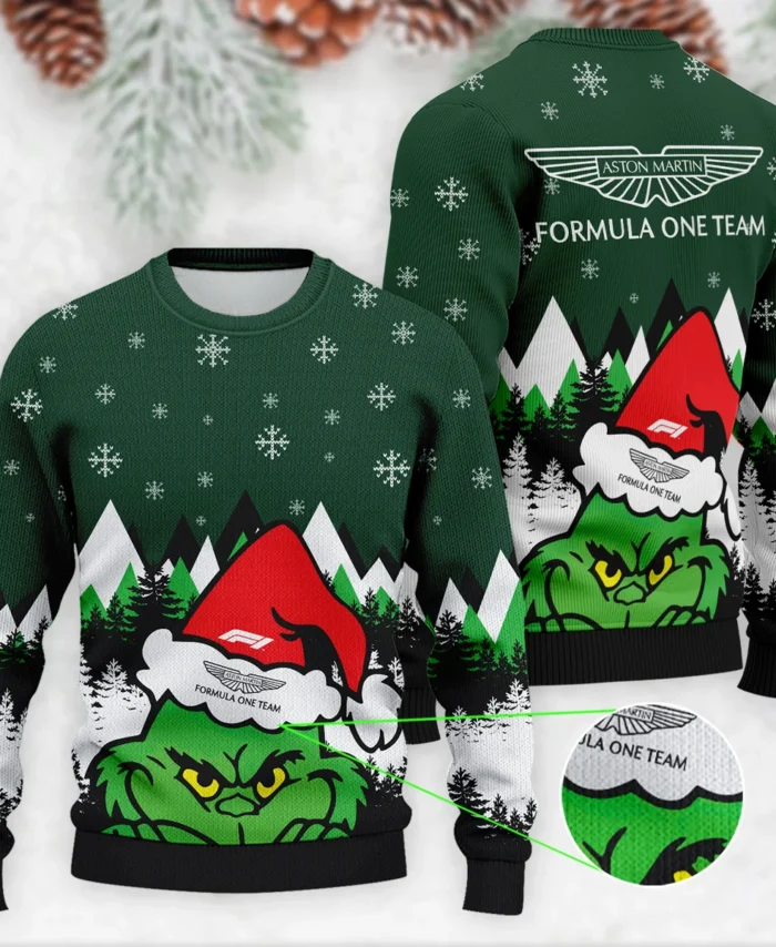 The Grinch Aston Martin Formula 1 - Ugly Sweater BLVAF1220925A17AM
