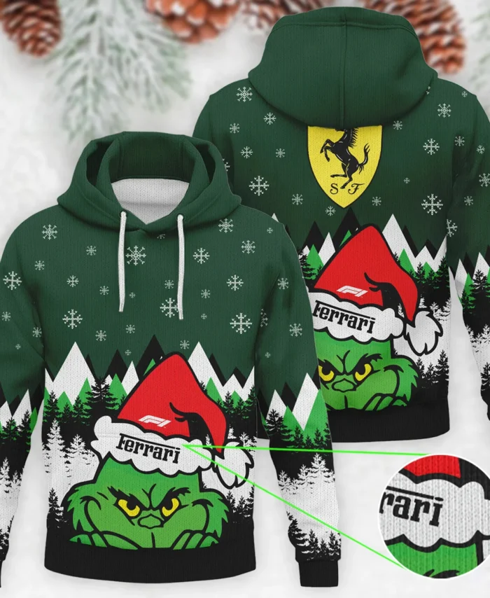 The Grinch Ferrari Formula 1 - Knitted Hoodie BLVAF12209250A17FRR