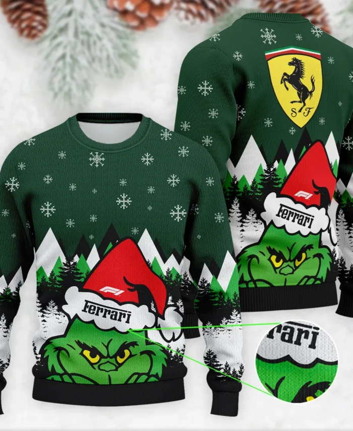 The Grinch Ferrari Formula 1 - Ugly Sweater BLVAF1220925A17FRR