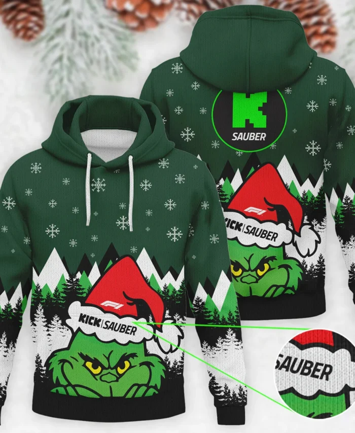 The Grinch Kick Sauber Formula 1 - Knitted Hoodie BLVAF12209250A17KS
