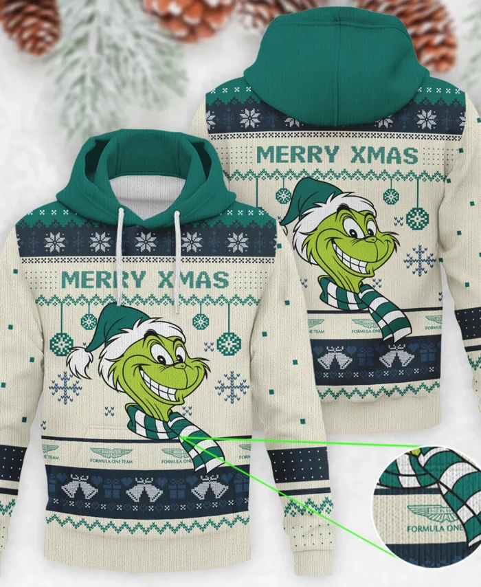 The Grinch x Aston Martin Formula 1 - Knitted Hoodie BLVAF12209250A13AM