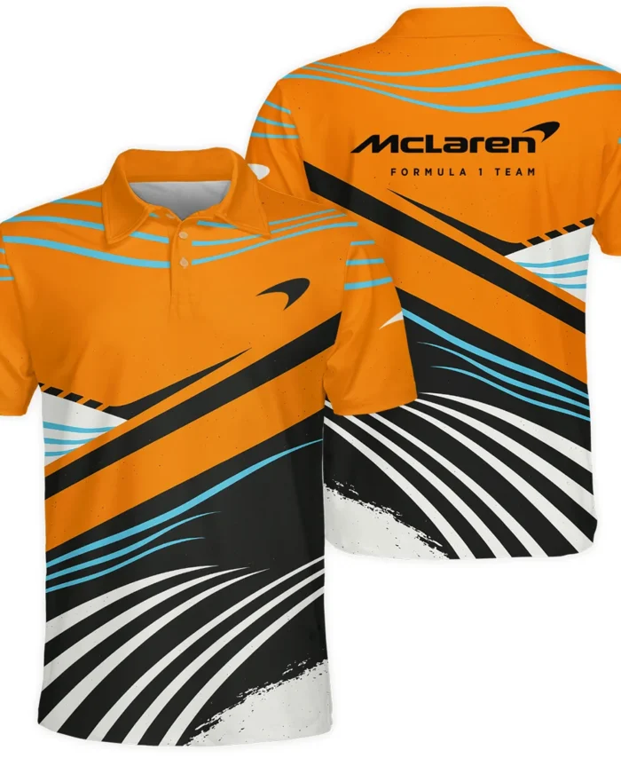 Waves Pattern McLaren F1 Exclusive Polo Shirt BLF131525A1PL