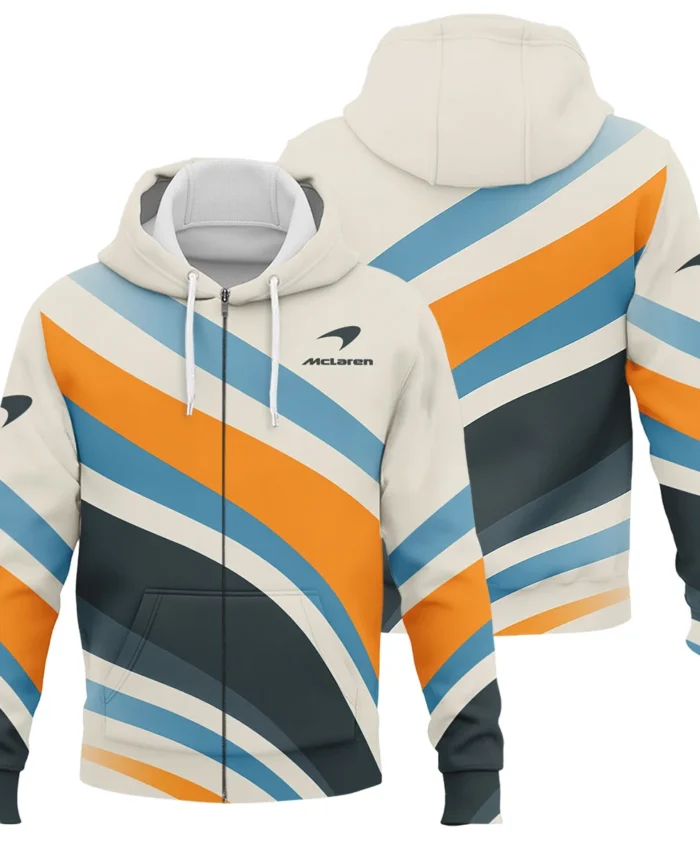 Waves Pattern McLaren F1 Exclusive Zipper Hoodie BLMCL1625A2ZHD