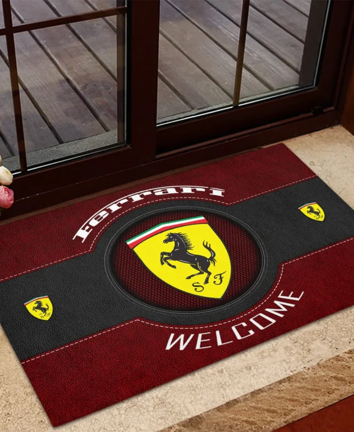Welcome Ferrari F1 Rubber Base Doormat - All Over Print BLF1139A1FRR