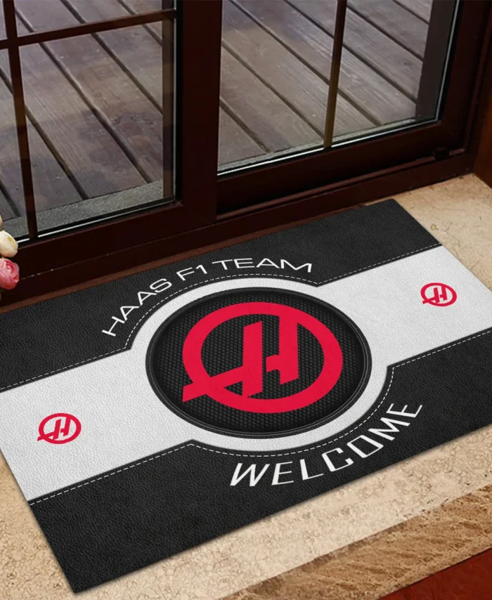 Welcome Haas F1 Rubber Base Doormat - All Over Print BLF1139A1HAAS