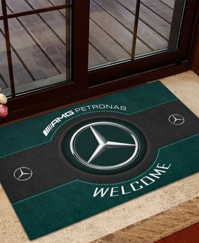 Welcome Mercedes F1 Rubber Base Doormat - All Over Print BLF1139A1MER