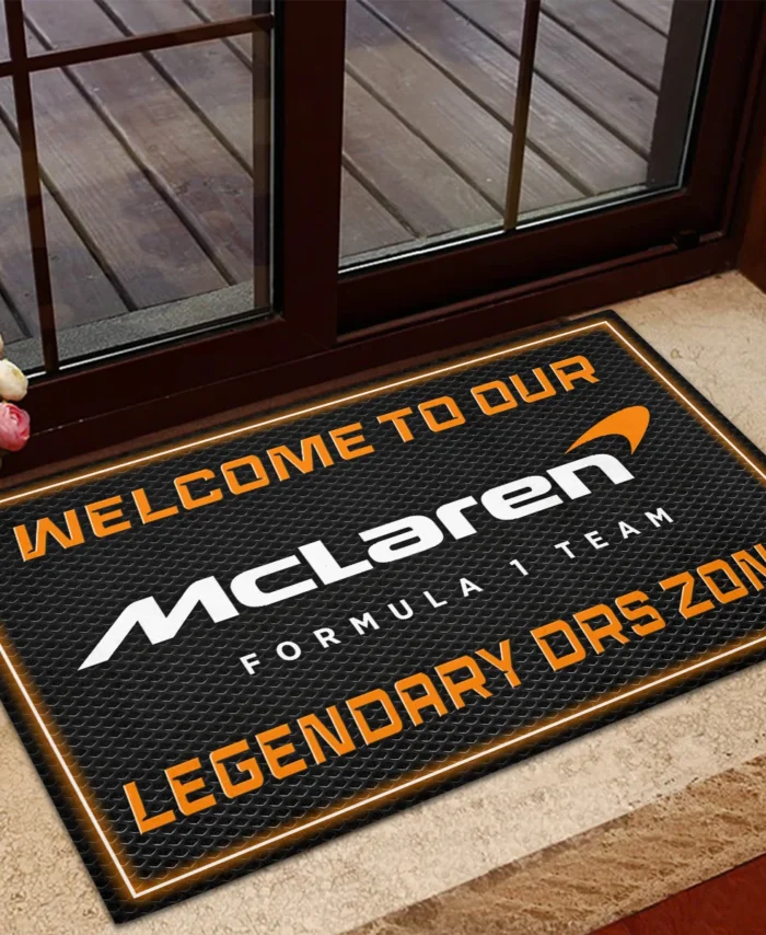 Welcome To Legendary DRS Zone McLaren F1 Rubber Base Doormat - All Over Print BLF1139A6MCL