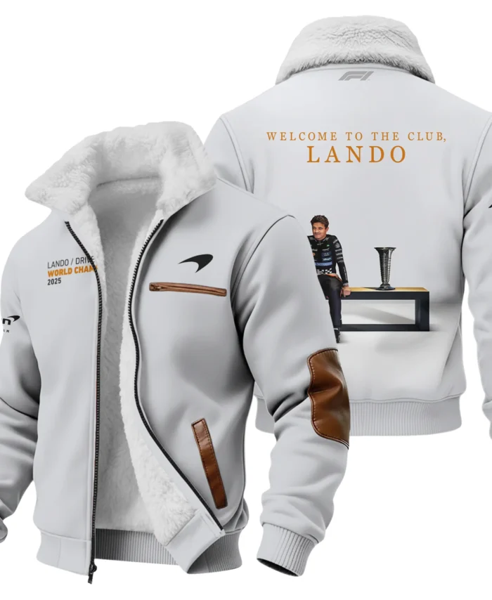 Welcome To The Club Lando Norris McLaren F1 Team Fleece Jacket BLNRWDCA14FJ