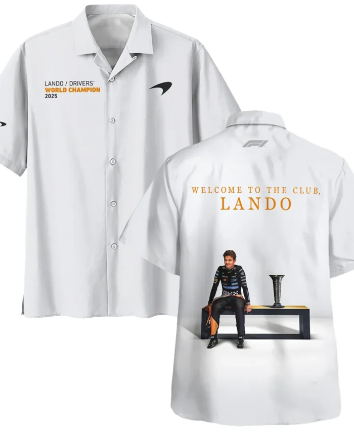 Welcome To The Club Lando Norris McLaren F1 Team Hawaiian Shirt BLNRWDCA14HW