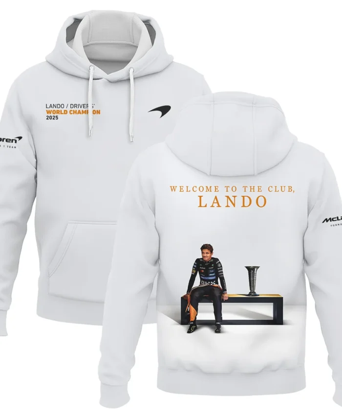 Welcome To The Club Lando Norris McLaren F1 Team Hoodie BLNRWDCA14HD