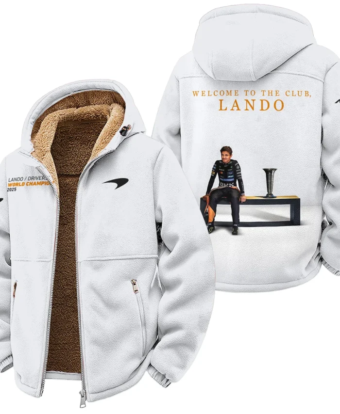 Welcome To The Club Lando Norris McLaren F1 Team Winter Fleece Jacket BLNRWDCA14WFJ