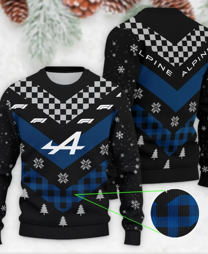 Winter Xmas Pattern Alpine Formula 1 - Ugly Sweater BLVAF1220925A32ALP