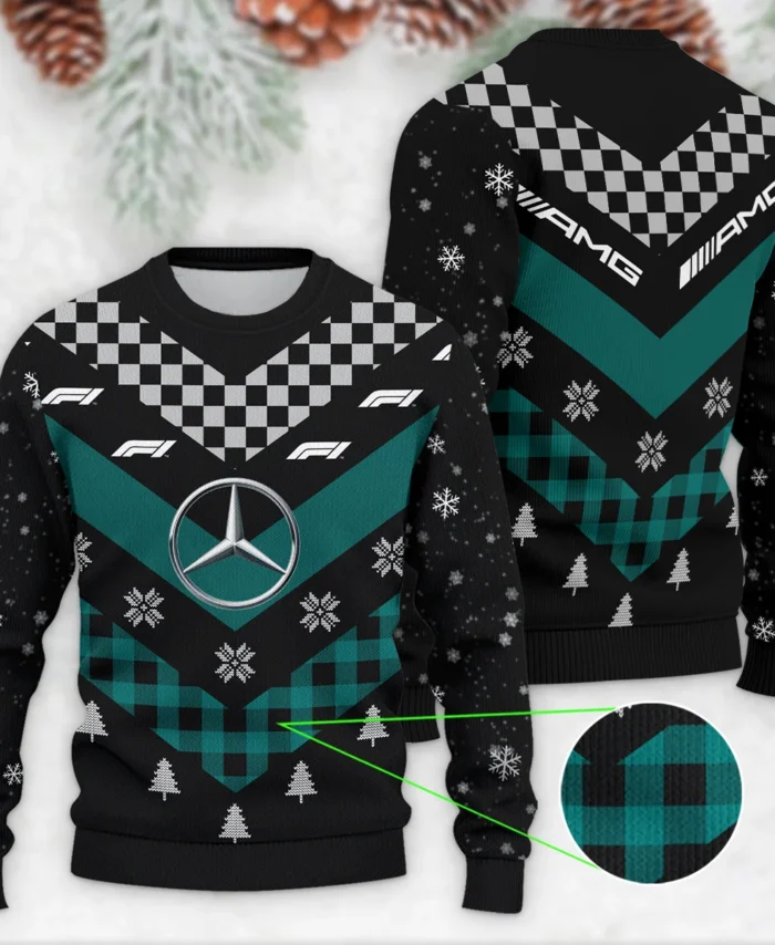 Winter Xmas Pattern Mercedes Formula 1 - Ugly Sweater BLVAF1220925A32MER