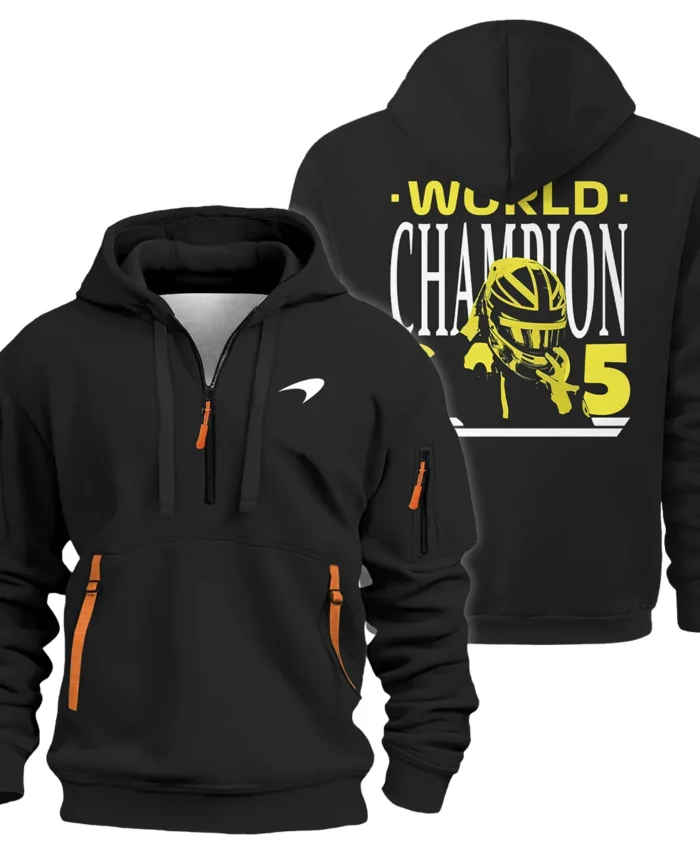World Champion 2025 Lando Norris McLaren F1 Team Hoodie Half Zip BLVALN051225A5HDF