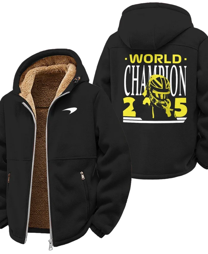 World Champion 2025 Lando Norris McLaren F1 Team Winter Fleece Jacket BLVALN051225A5WFJ