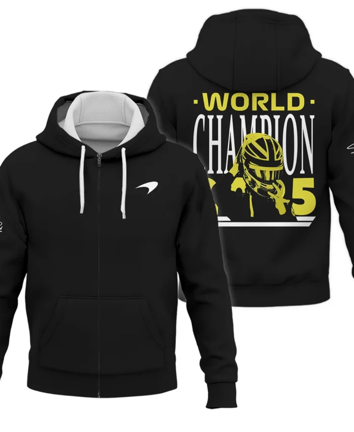 World Champion 2025 Lando Norris McLaren F1 Team Zipper Hoodie BLVALN051225A5ZHD