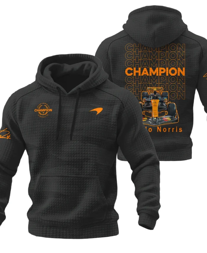 World Champion Lando Norris Hoodie Quilted Waffle BLT081225CHB5HQW