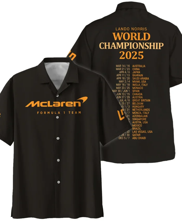 World Championship 2025 Lando Norris McLaren F1 Team Hawaiian Shirt BLNRWDCA7HW