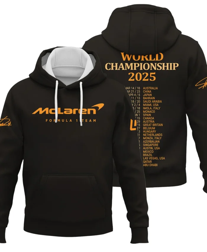 World Championship 2025 Lando Norris McLaren F1 Team Hoodie BLNRWDCA7HD